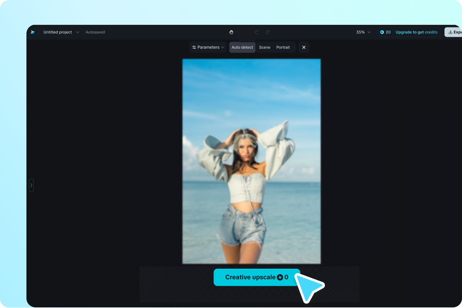 apply creative upscale