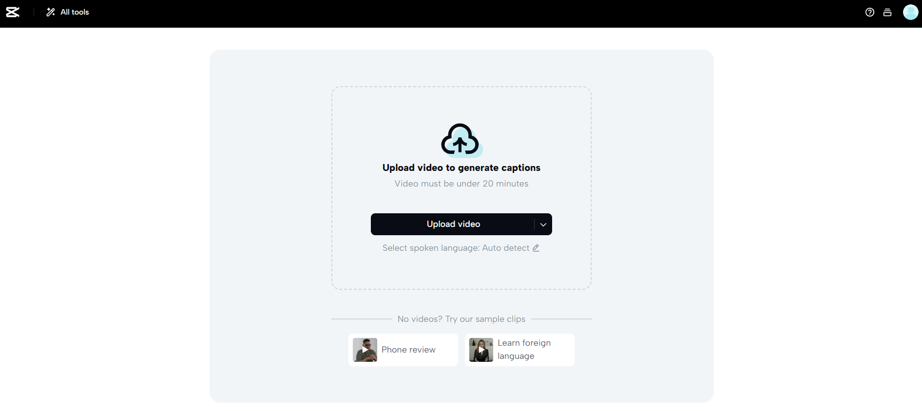 CapCut Web - AI captions