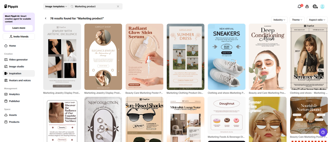 Sign up and access Pippit