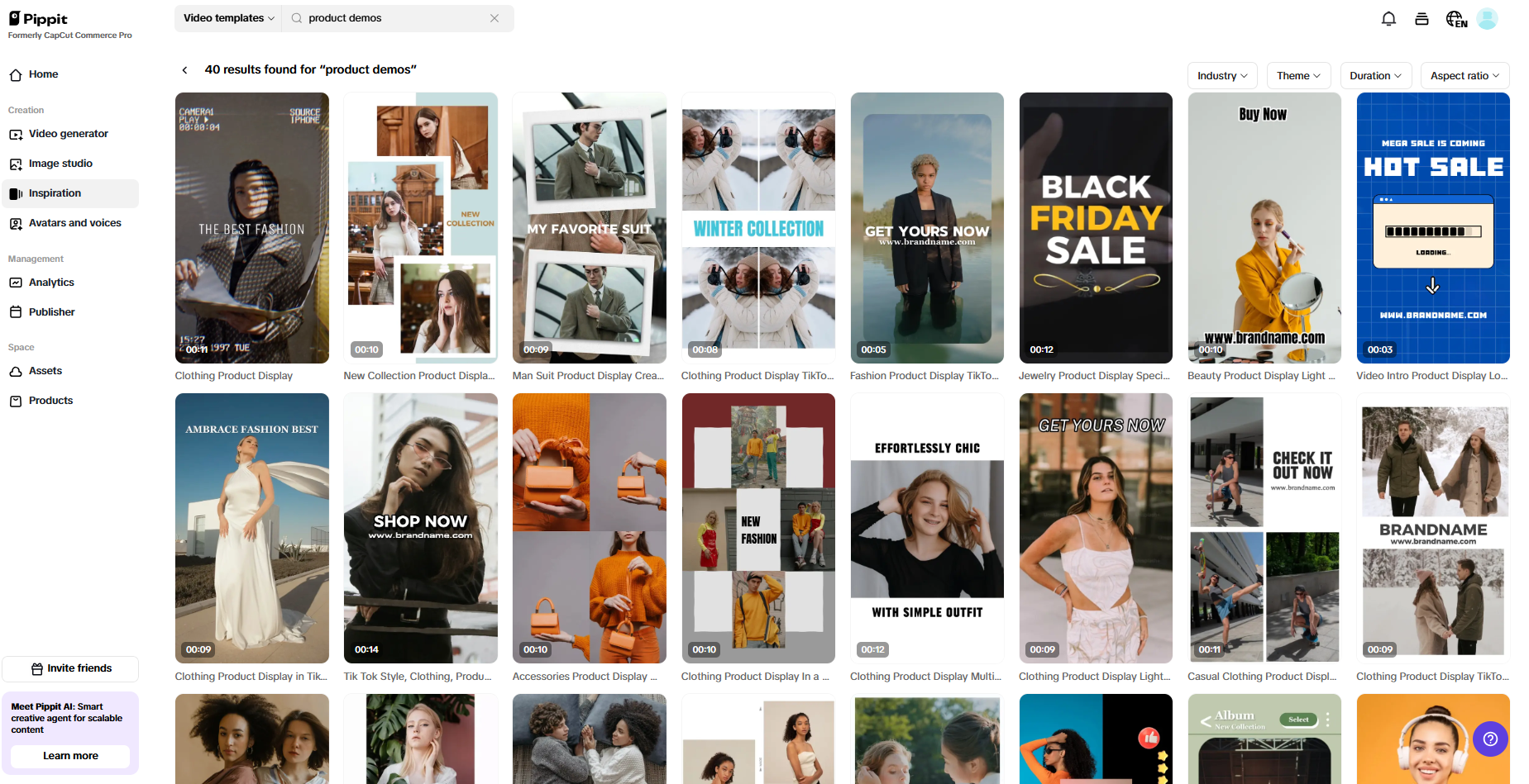 Vast customizable templates