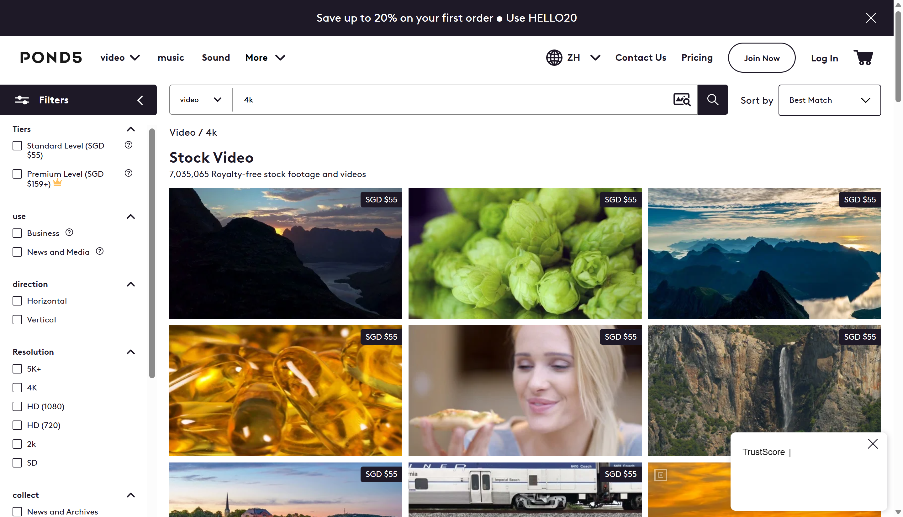 Pond5 to download 4K videos for Mac