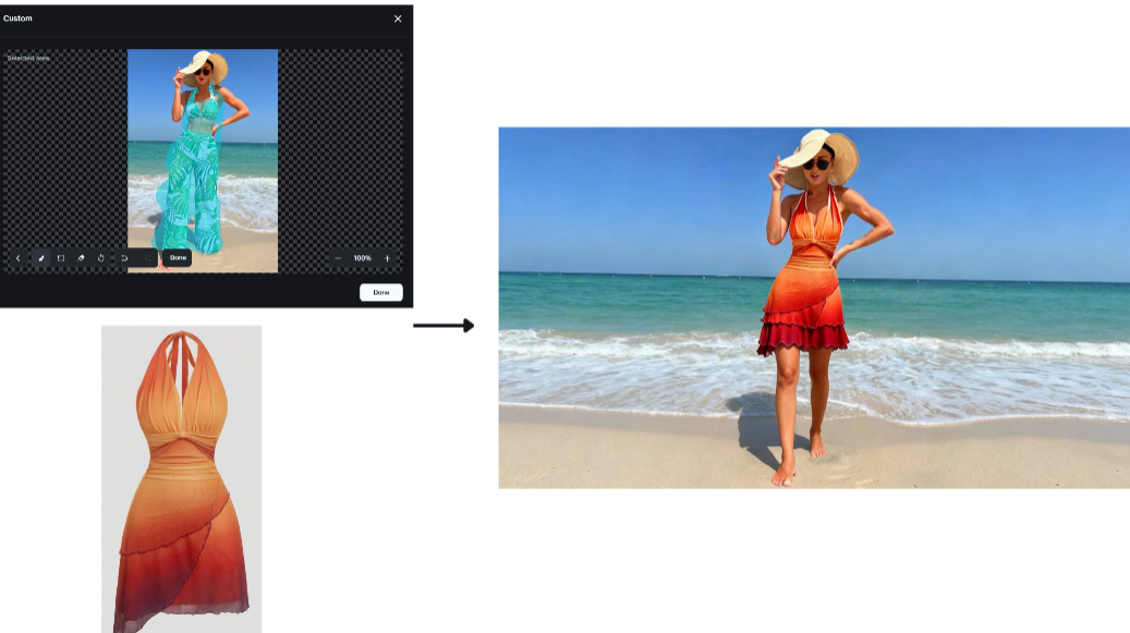 Interactive editing feature in Dreamina