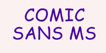 Comic Sans MS font