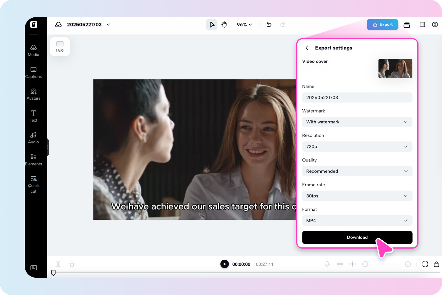 Export and share