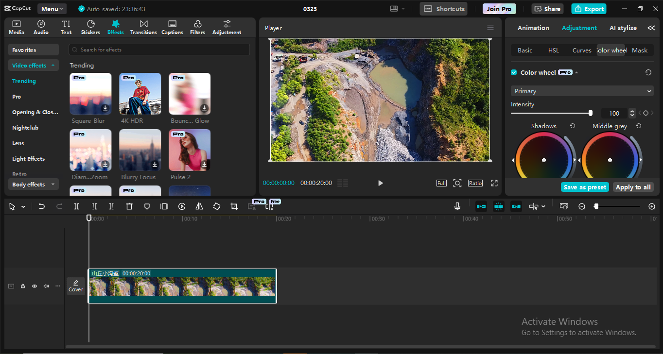Interfaz del CapCut editor de video de escritorio: una herramienta perfecta para optimizar un video de Zoom de Google Maps