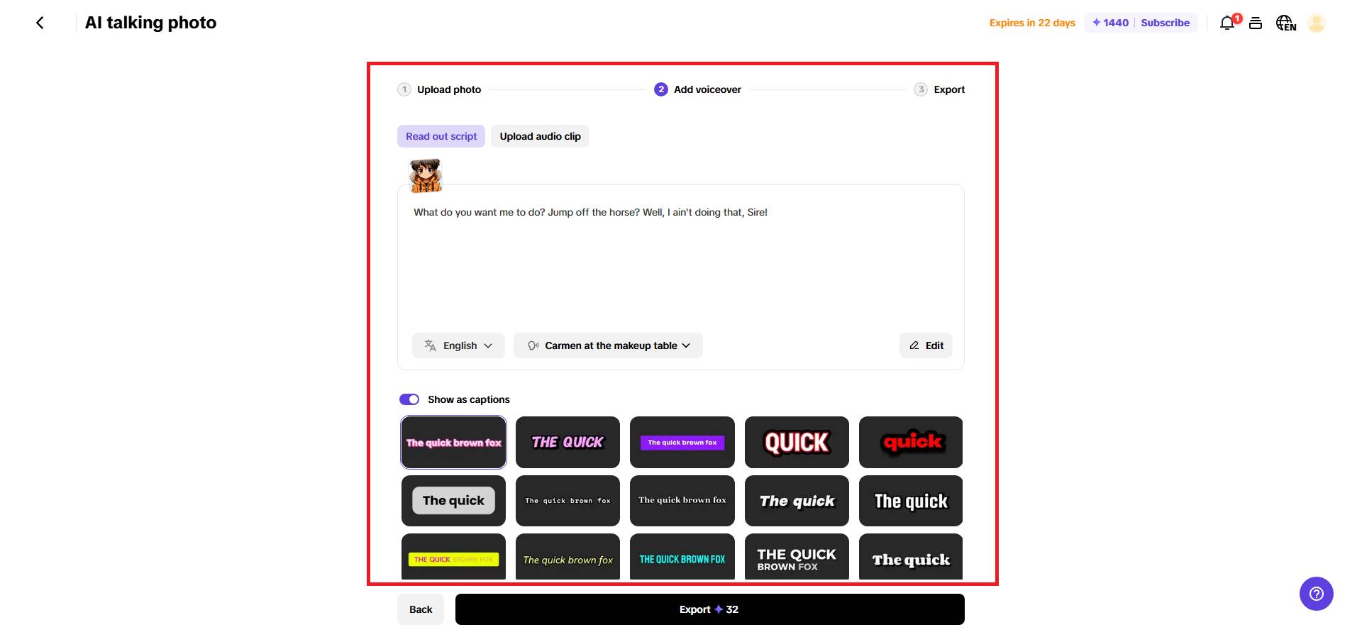 User-friendly interface