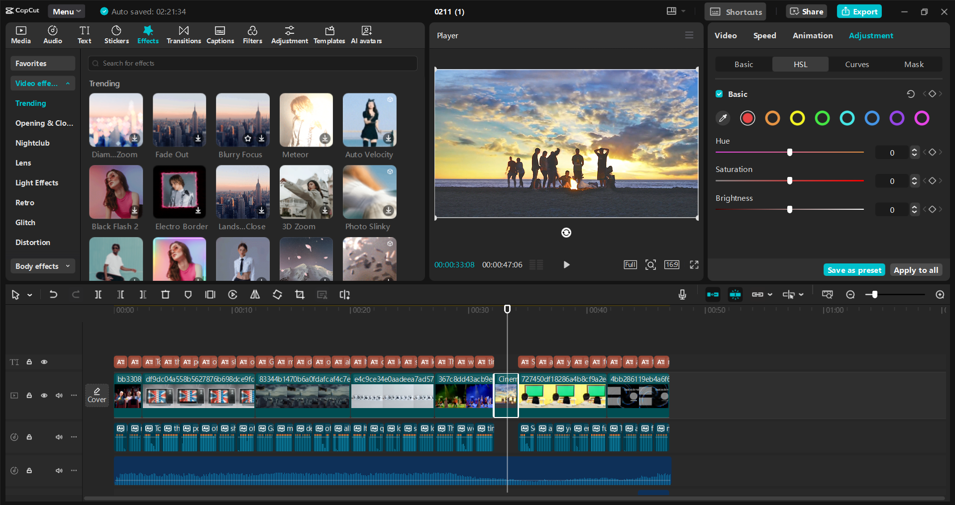 Interfața editorului video CapCut desktop - un mod ușor de utilizat de a genera videoclipuri din scripturi