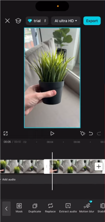Duplicera videoklipp i CapCut
