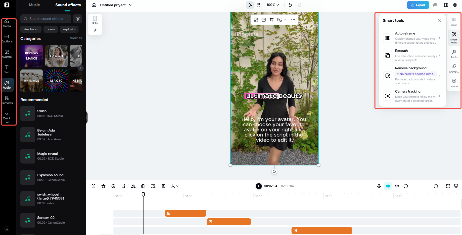 Pippit video editor