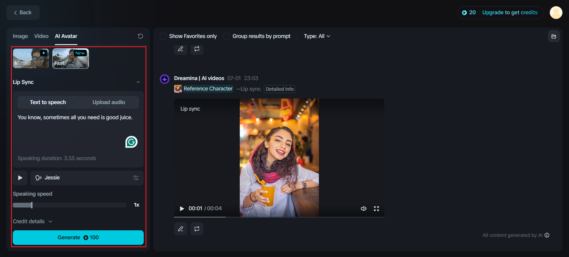Generate your talking video