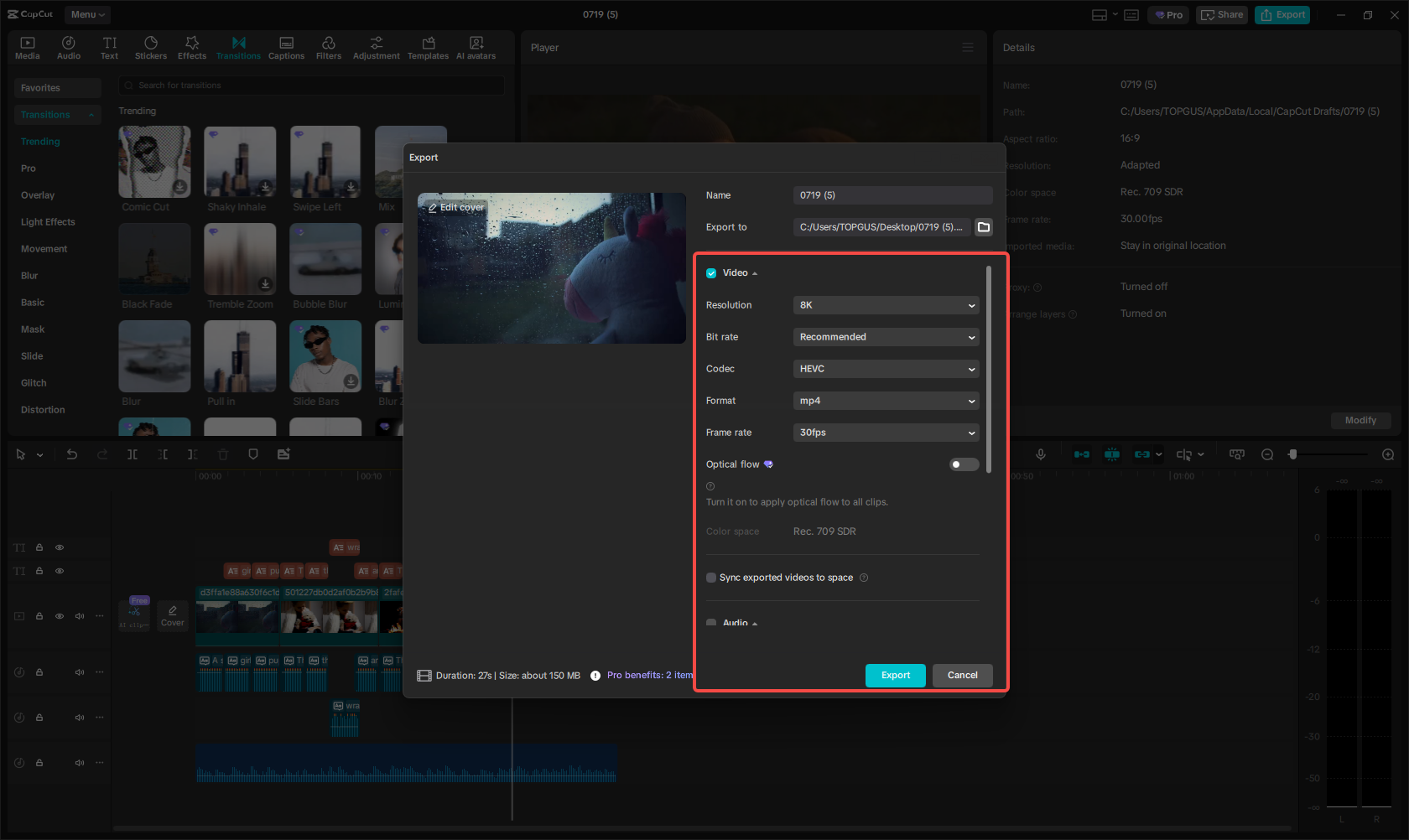 Export AI video