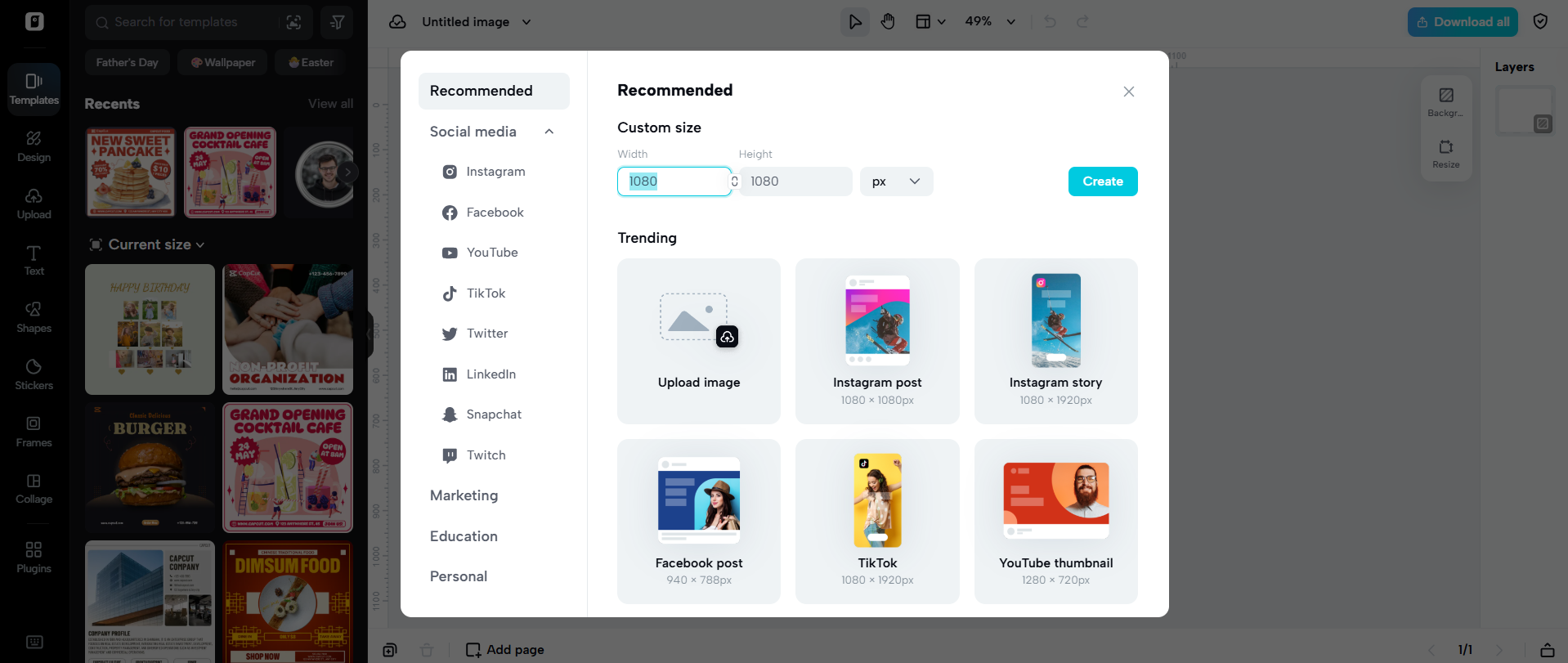 Edit image quickly