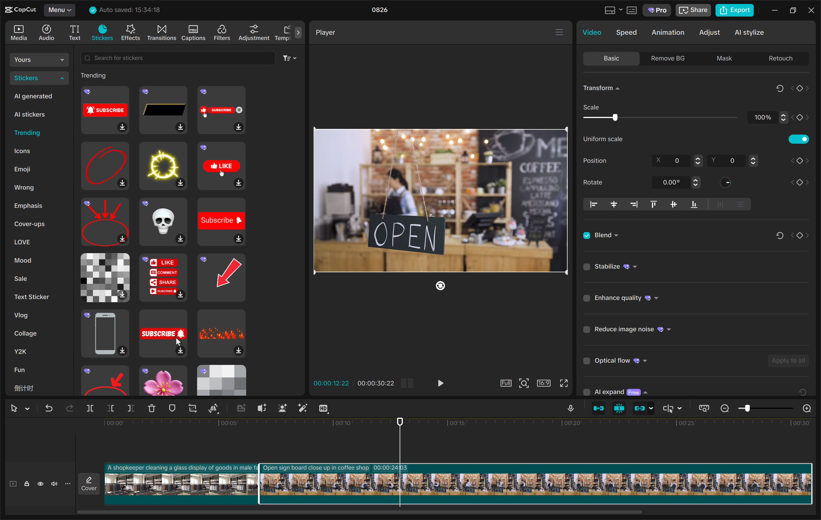 Editing interface of CapCut desktop video editor- an effective tool to create Google my business profile cover photo size