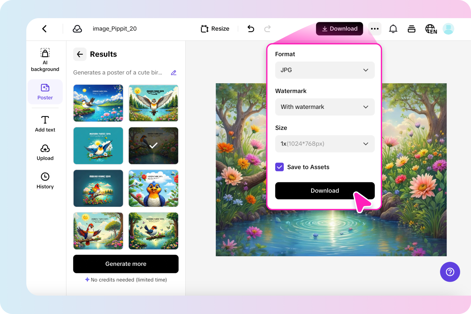 Export and share