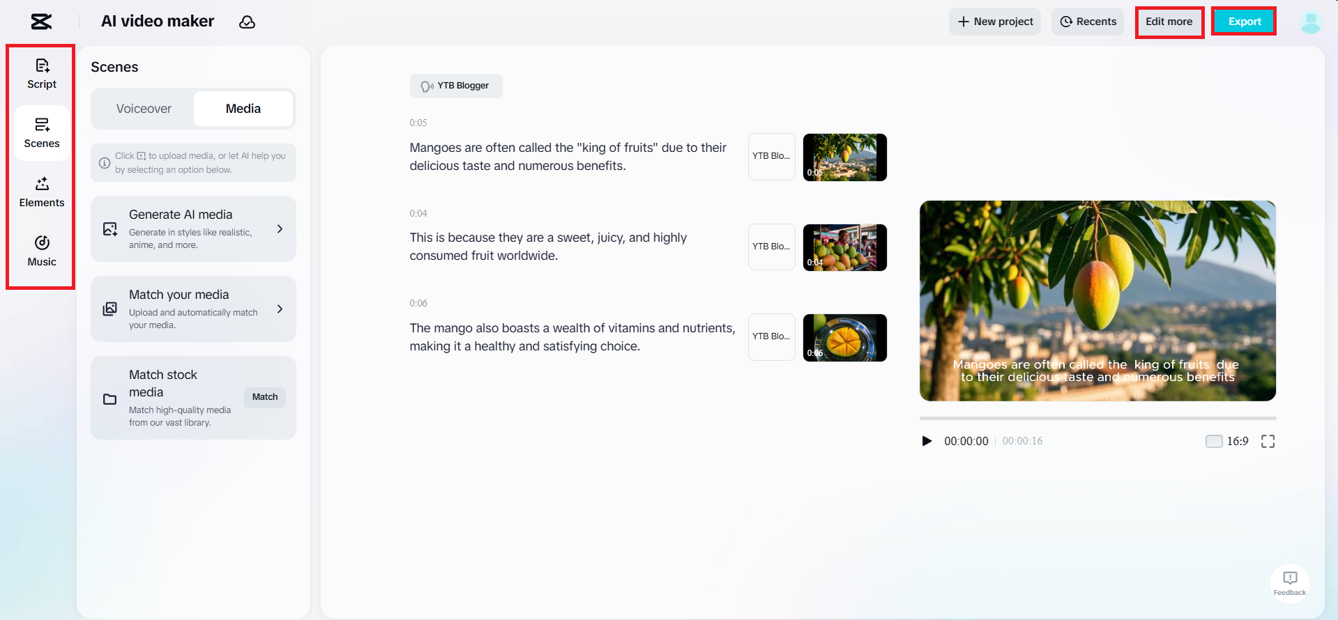 Crea automaticamente il tuo video