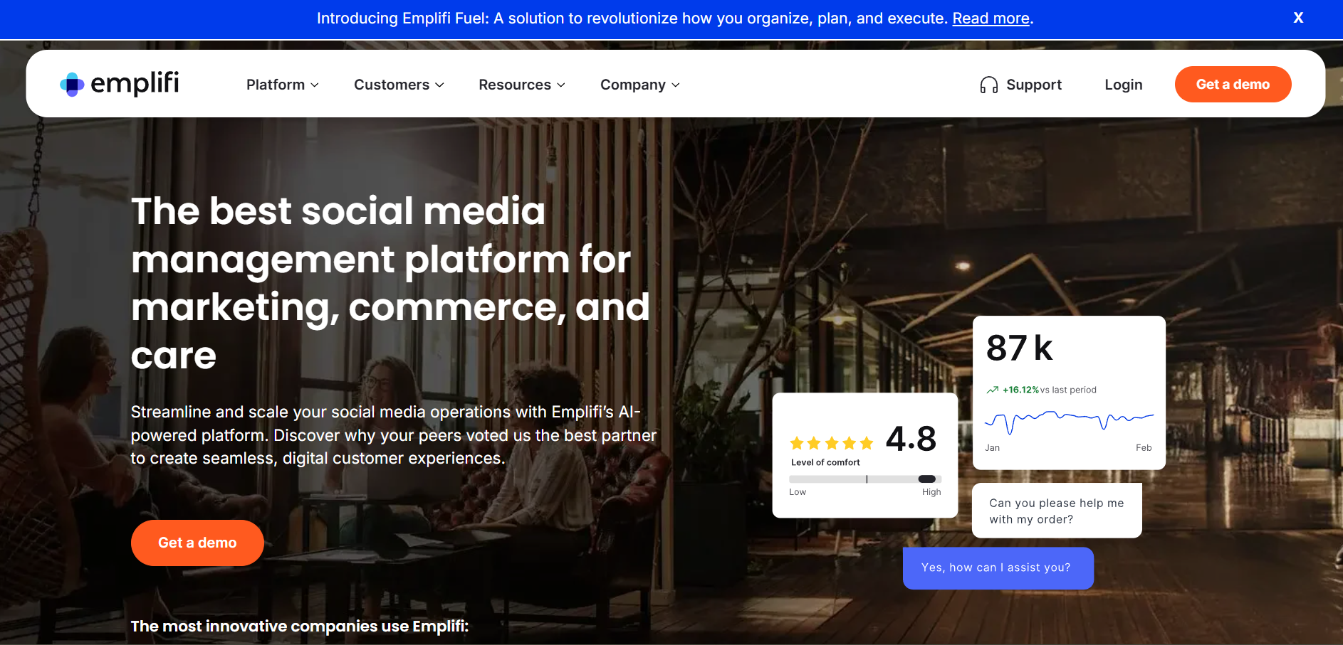 Emplifi homepage