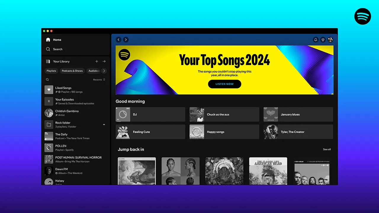 Obrázek zobrazující příklad Spotify Wraped Podcast