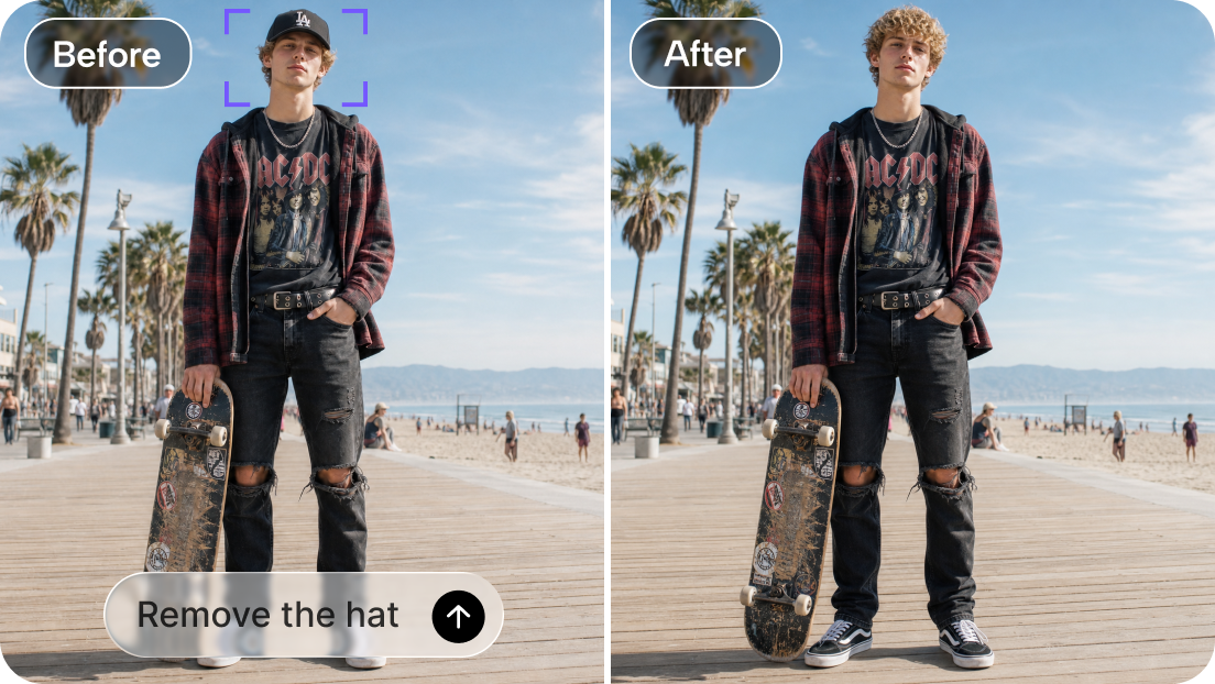 Edit specific video regions without regeneration