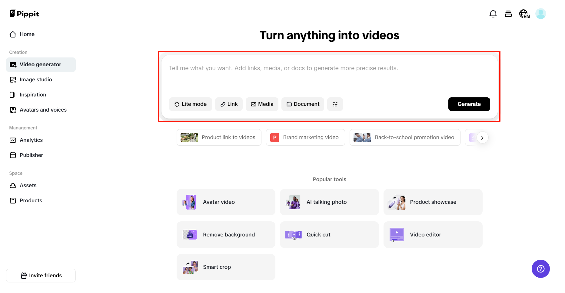 Generate your presentation video