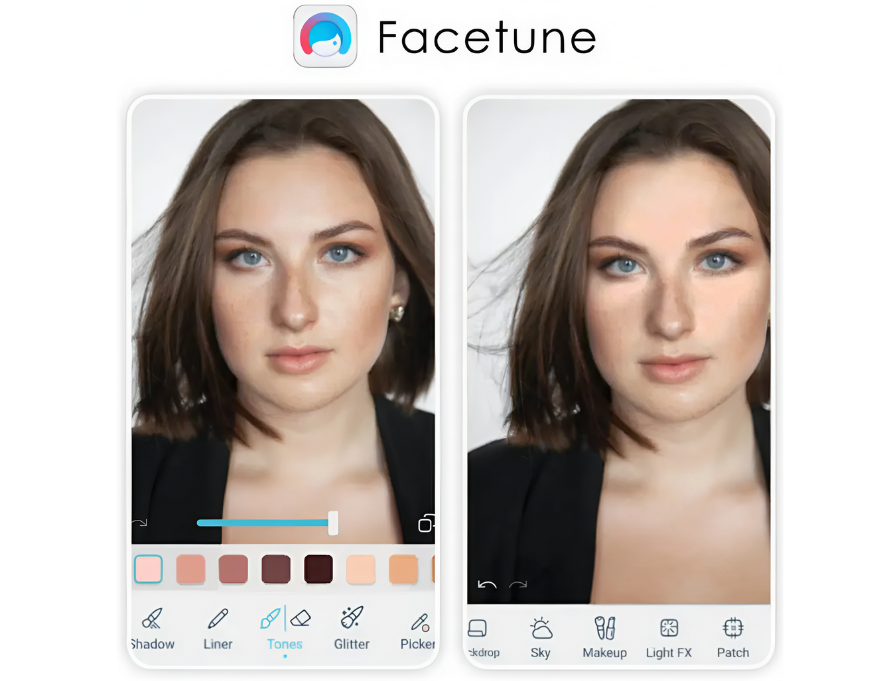 Application de changement de couleur de peau Facetune