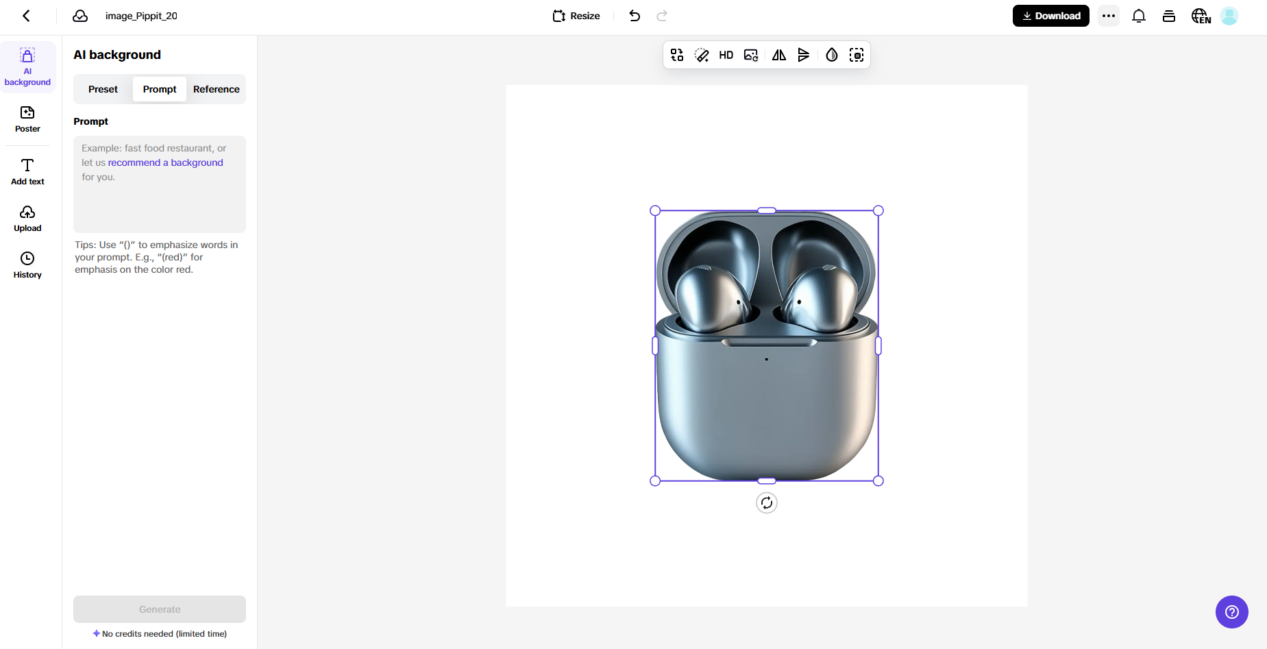 AI-generated product images