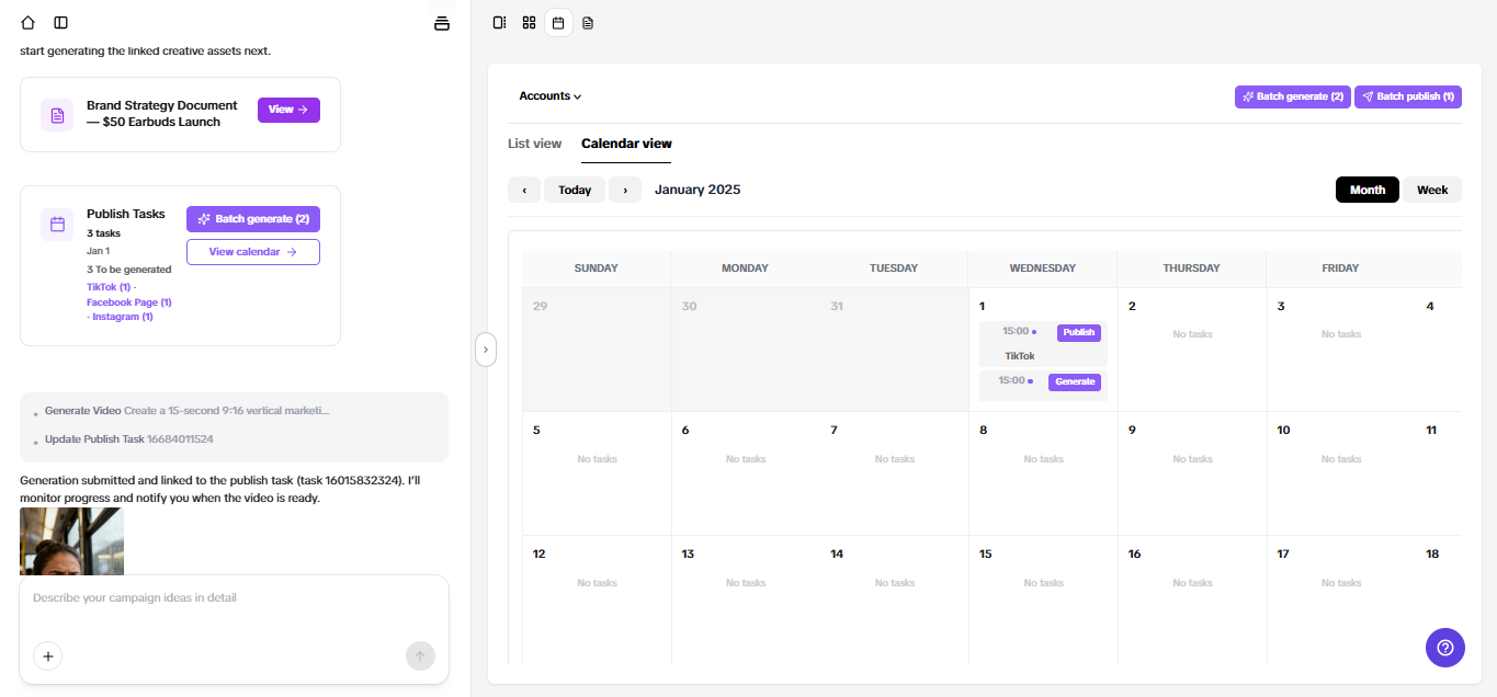 Social media calendar