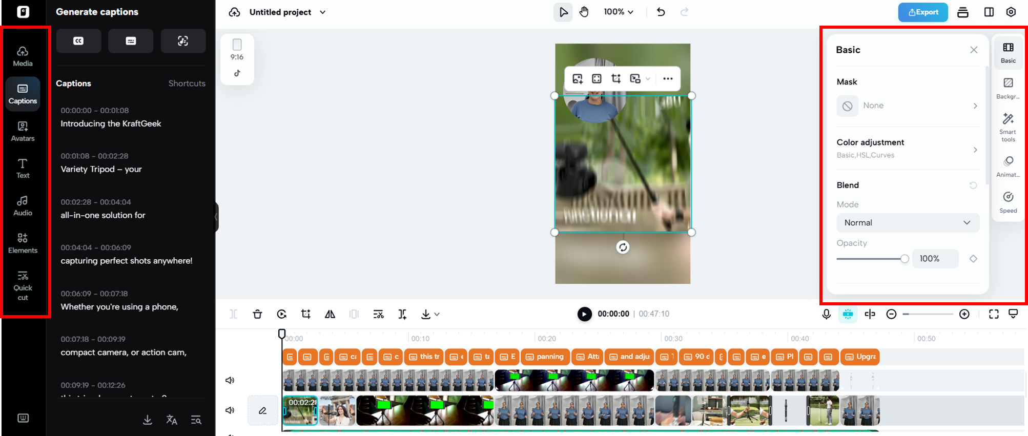 Video editing tools