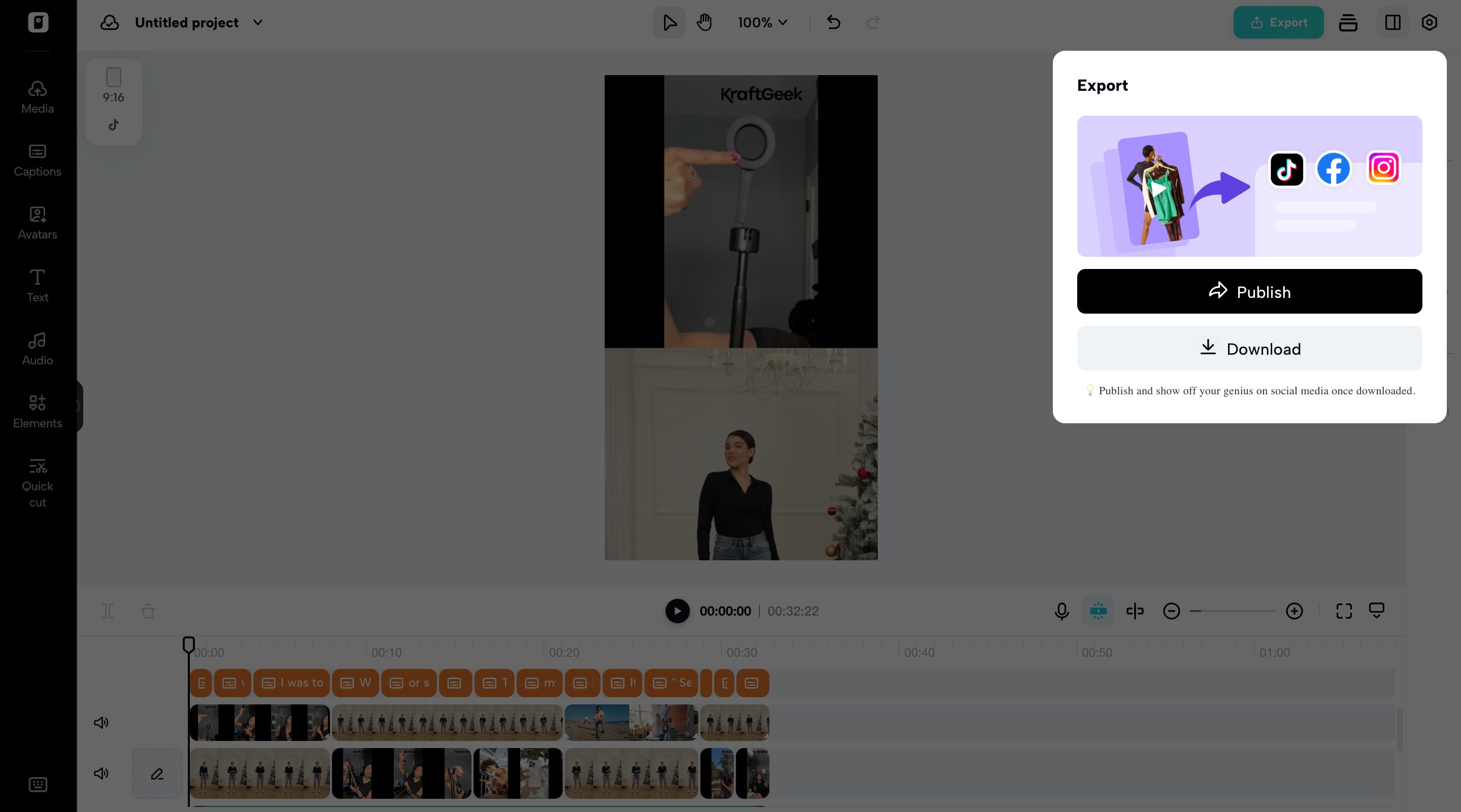 Export and share