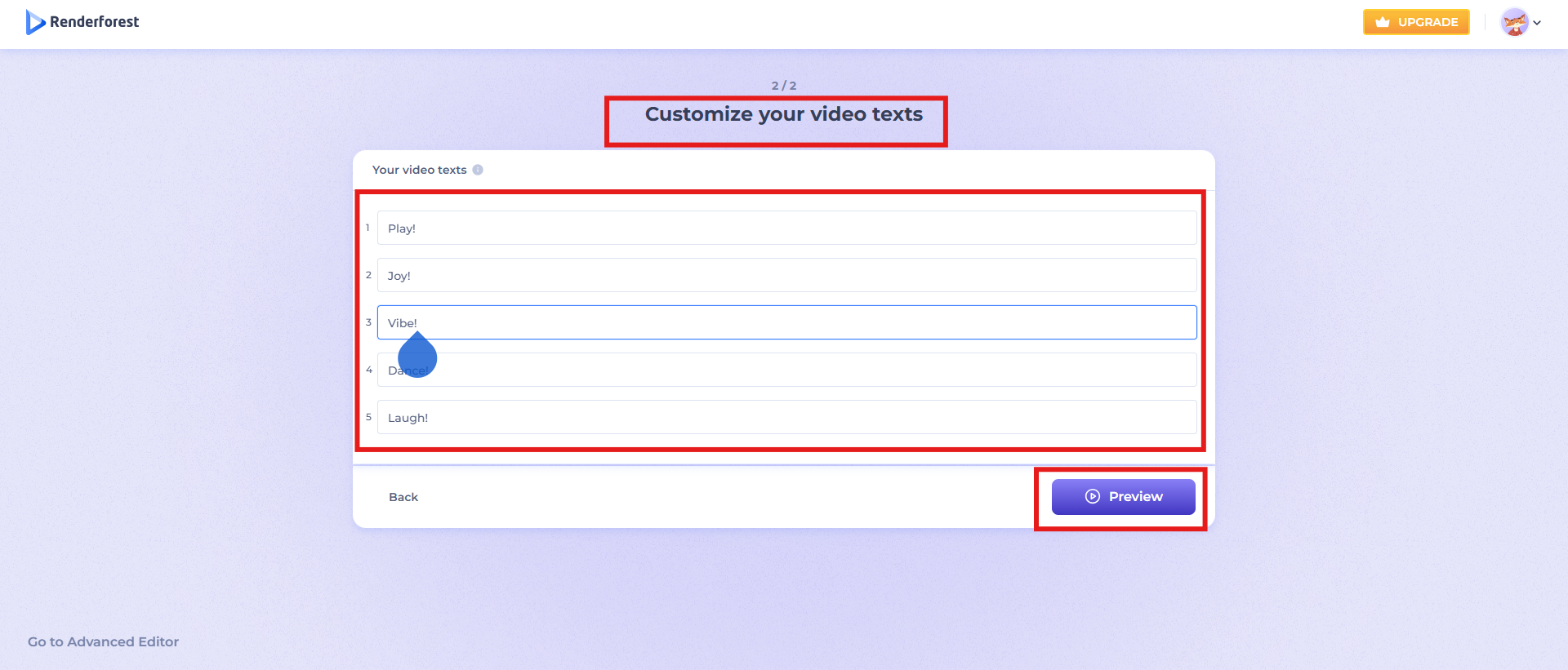 Customize text
