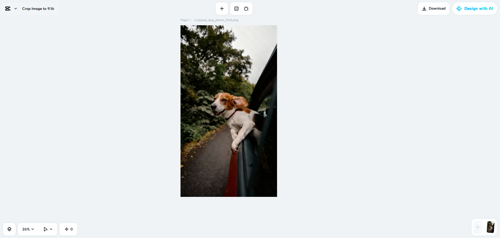 CapCut Web's AI design interface