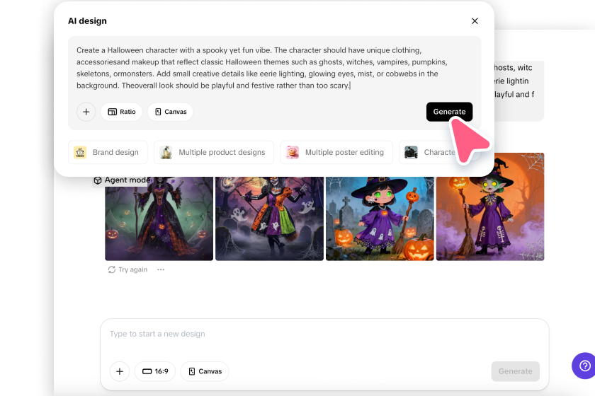 Create a Halloween character