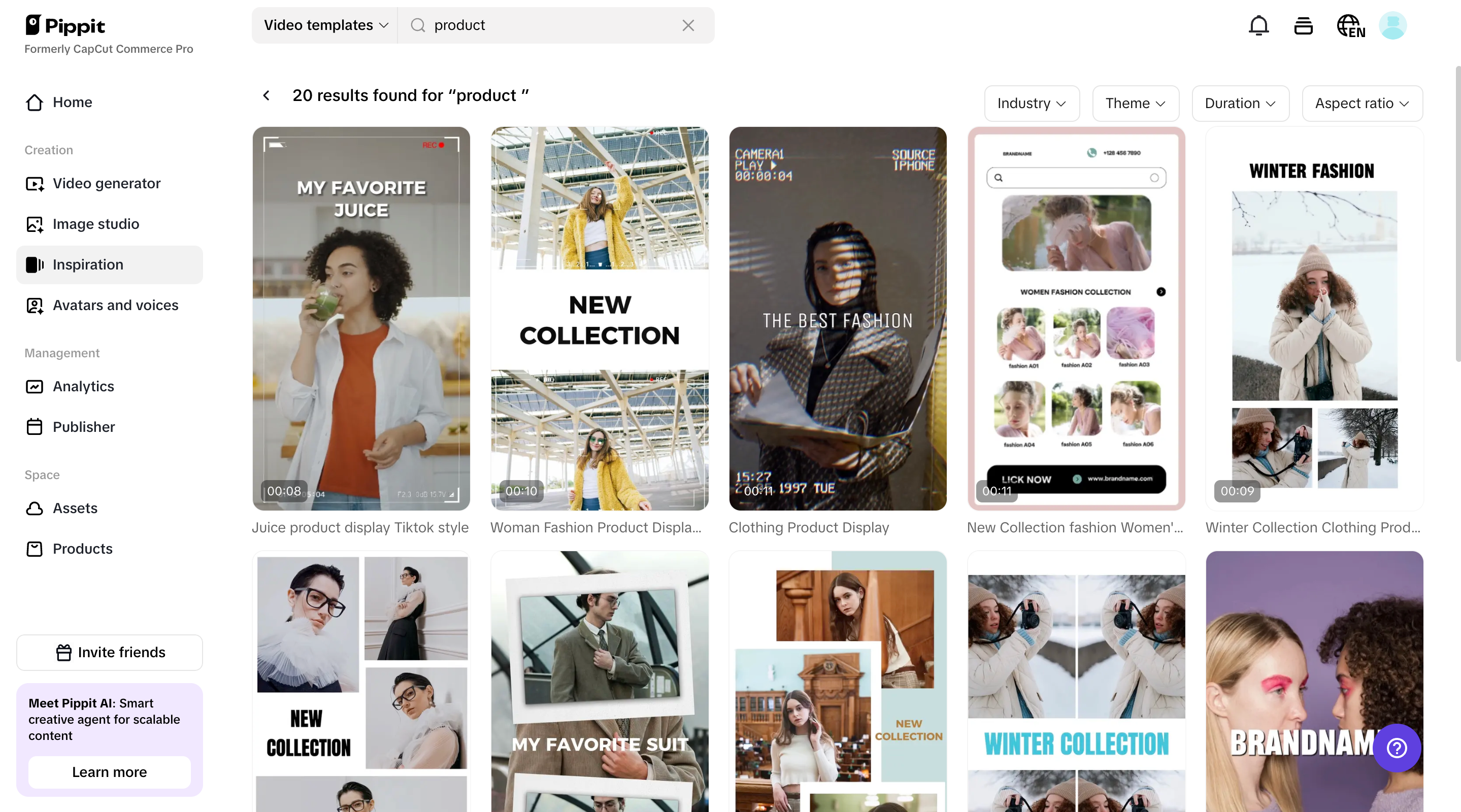 Product demo video script template