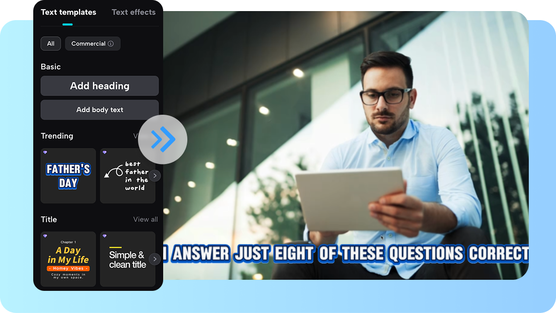 Explore various caption templates in CapCut Web's caption maker