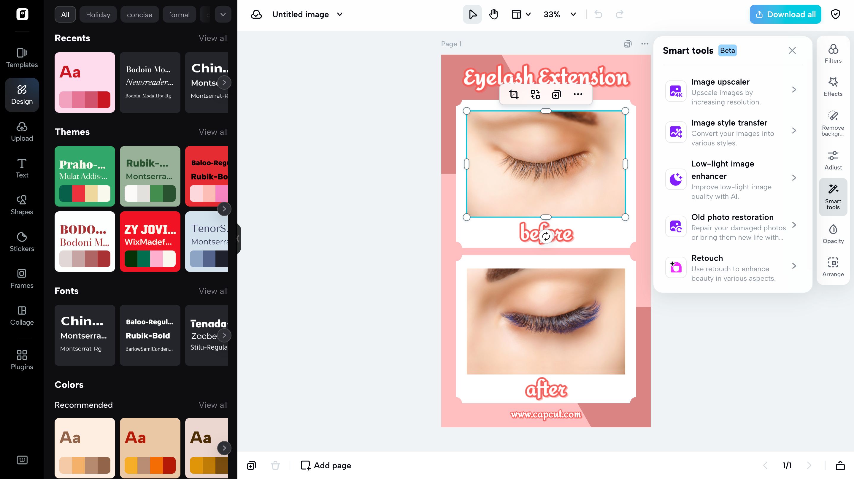 Customize the image