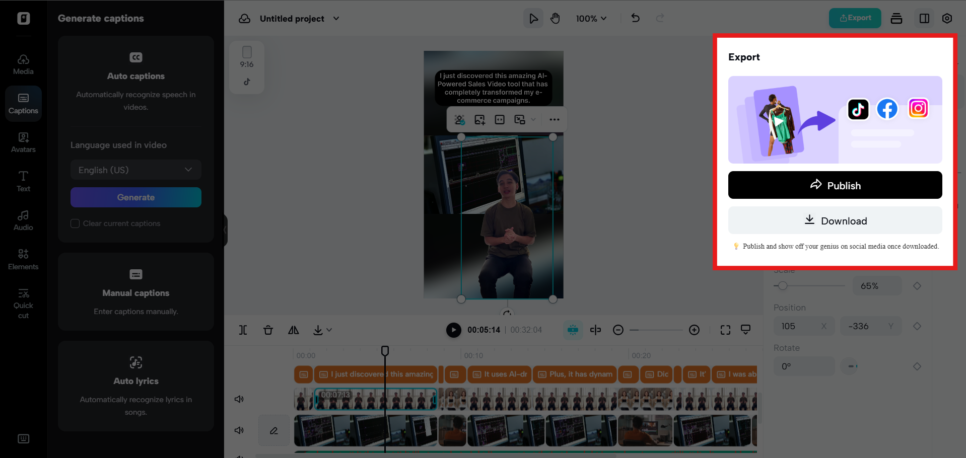 Exporta y comparte tu video