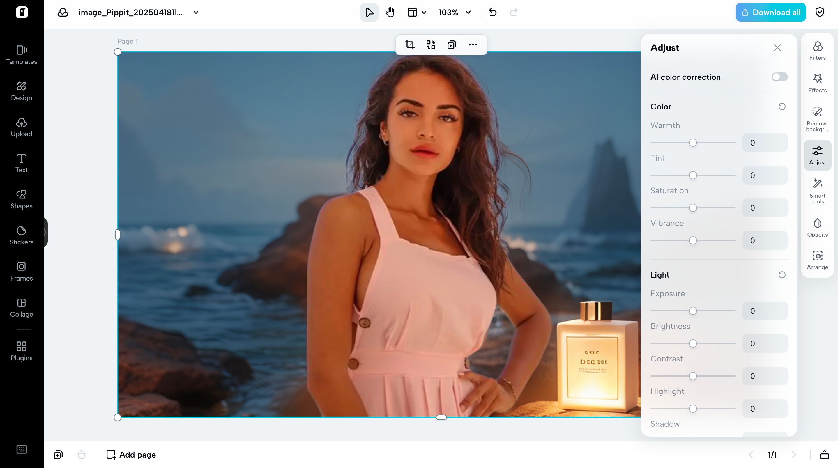 Edit and refine your image