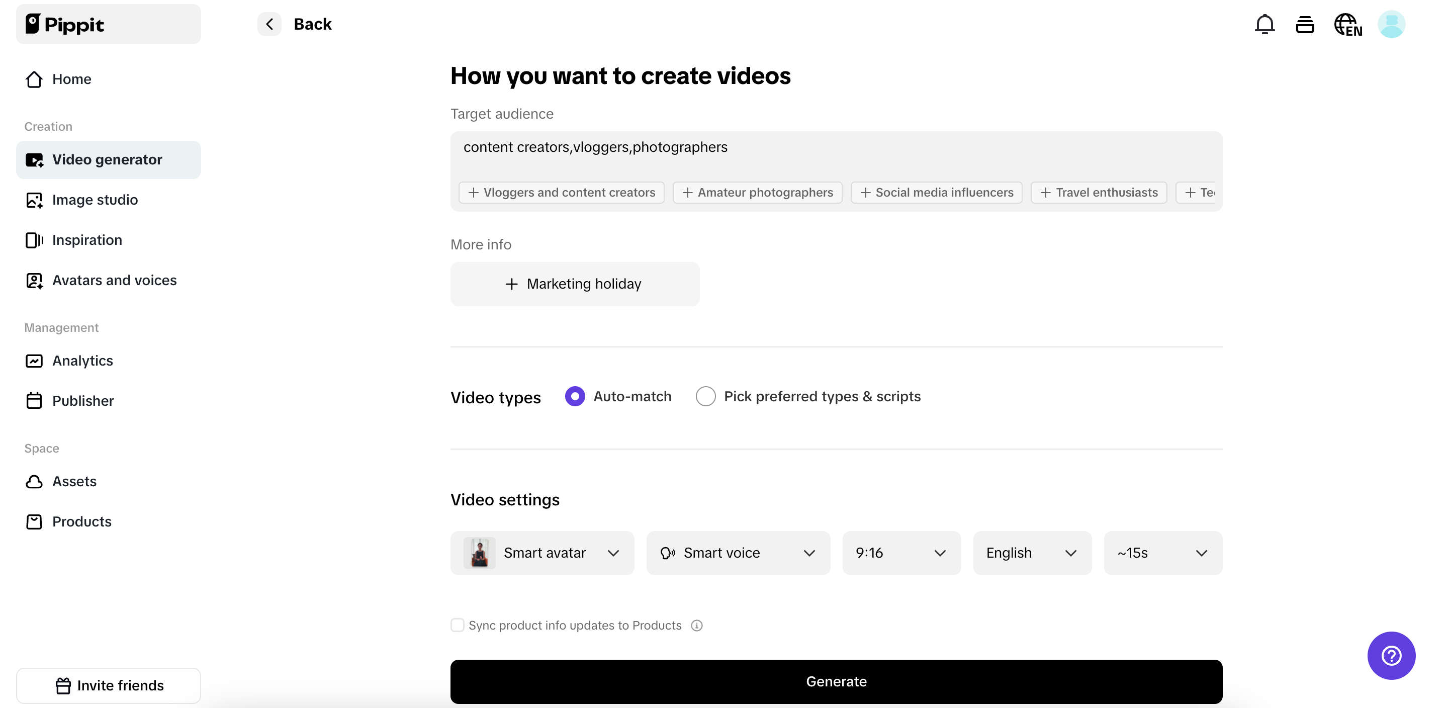 Customize video settings for your story
