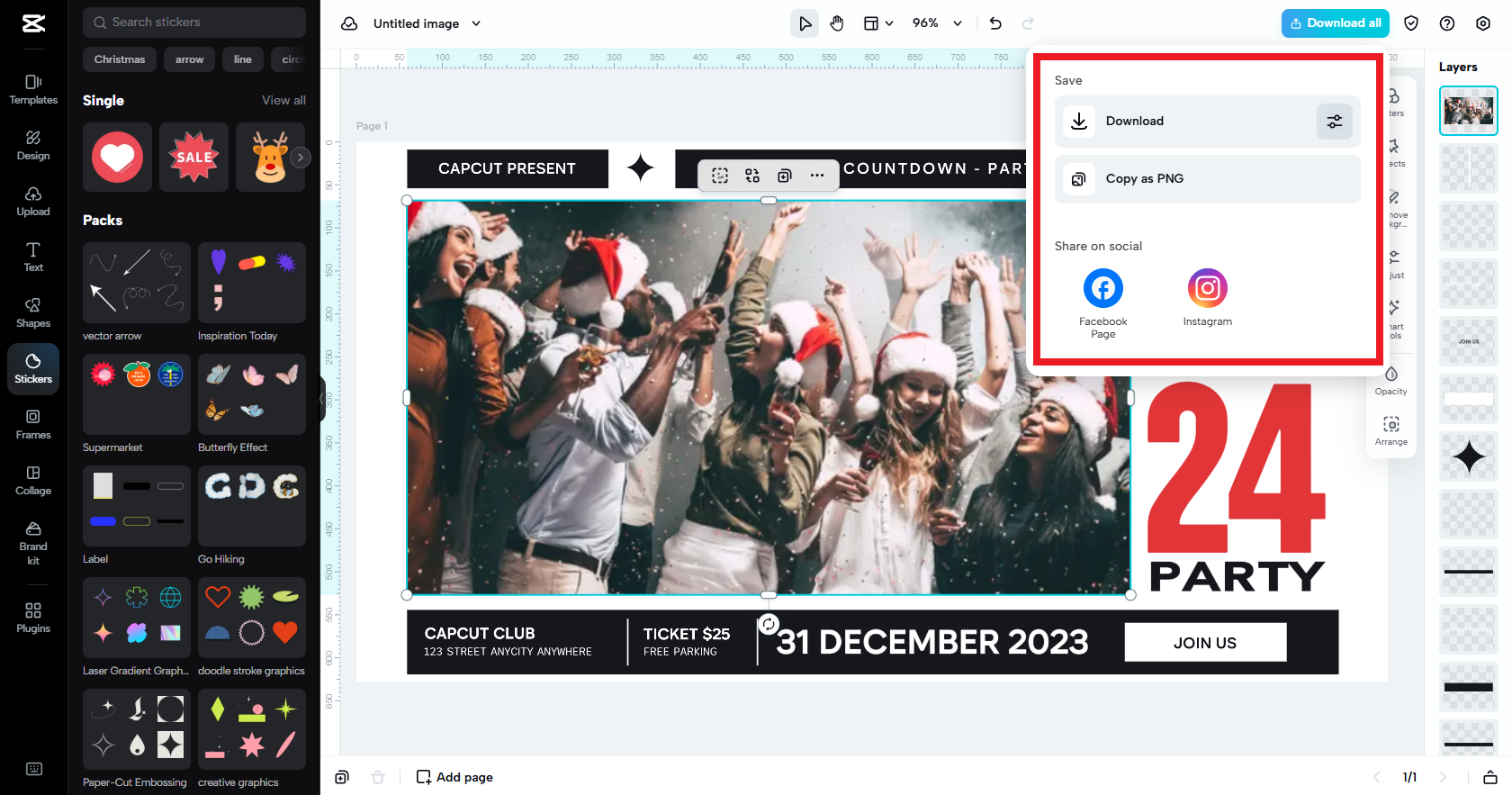 Exportez la conception de votre flyer