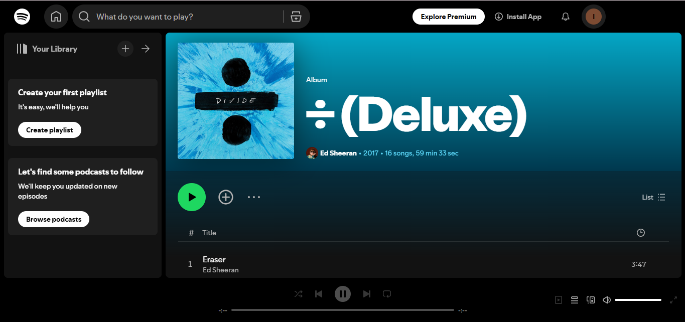 ÷ (Divide) von Ed Sheeran - das weltweit meistgespielte Album auf Spotify