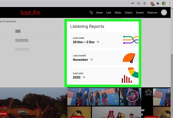 Mostrando como verificar o tempo de audição do Spotify com Last.FM