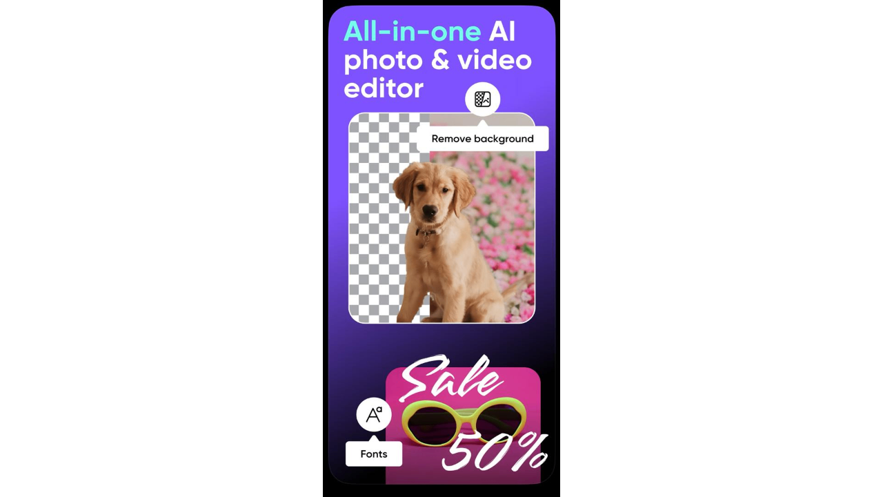 Editor de fotos com IA PicsArt para Android