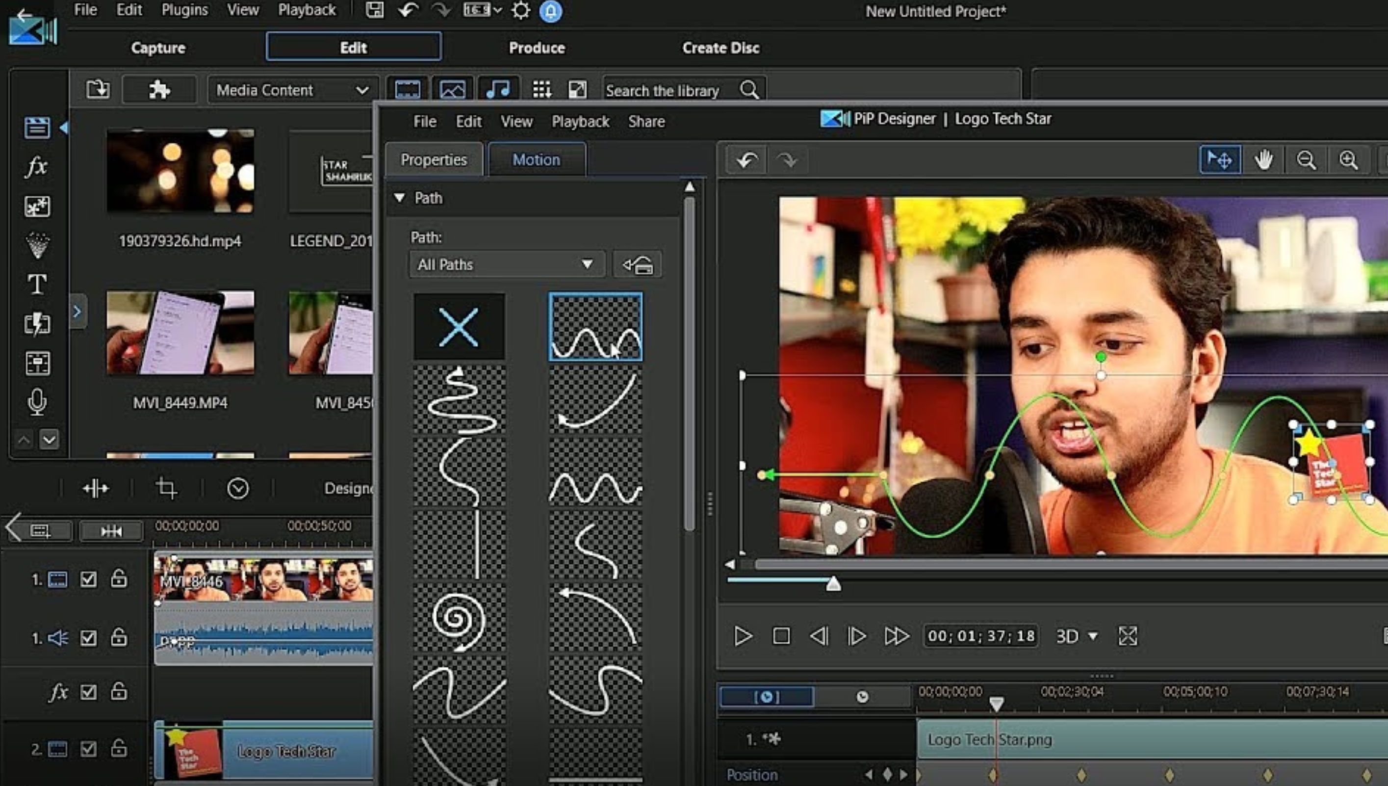 Antarmuka PowerDirector - salah satu editor video gratis terbaik di Reddit