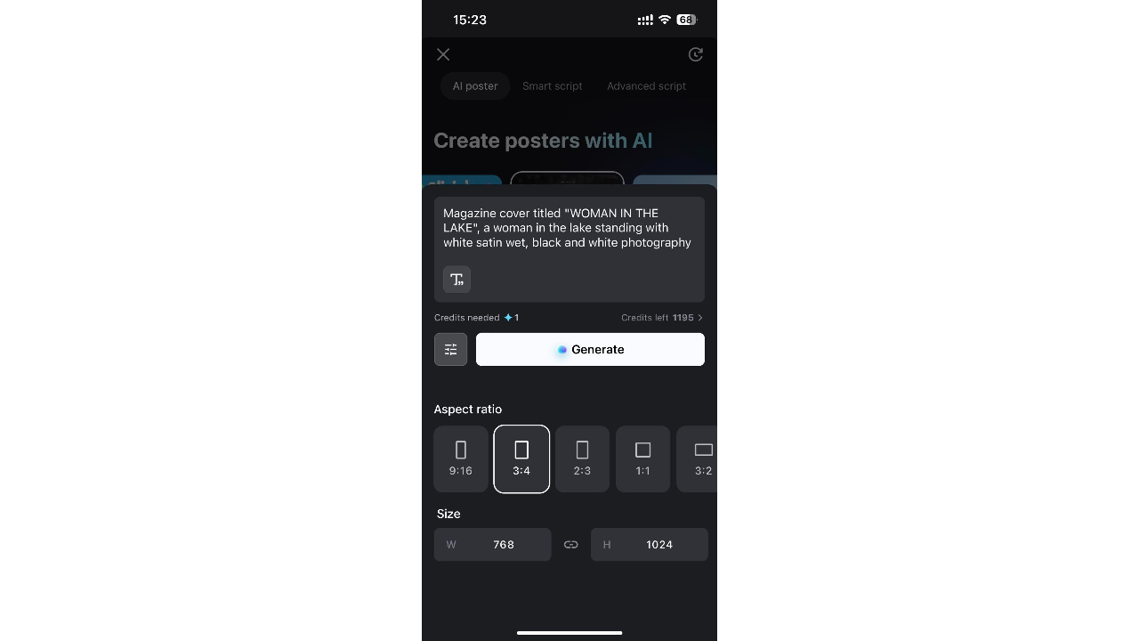 Select settings and generate your design