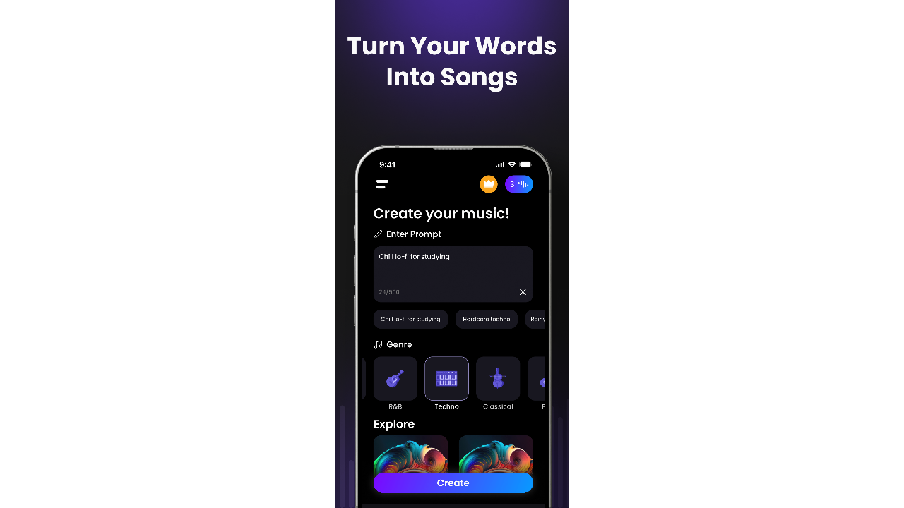 IA Cover &amp; Songs: Interface de música IA