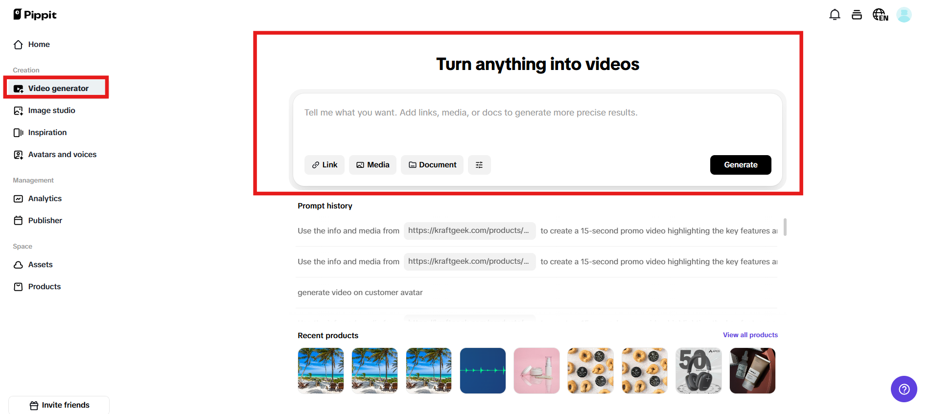 AI-powered video generator