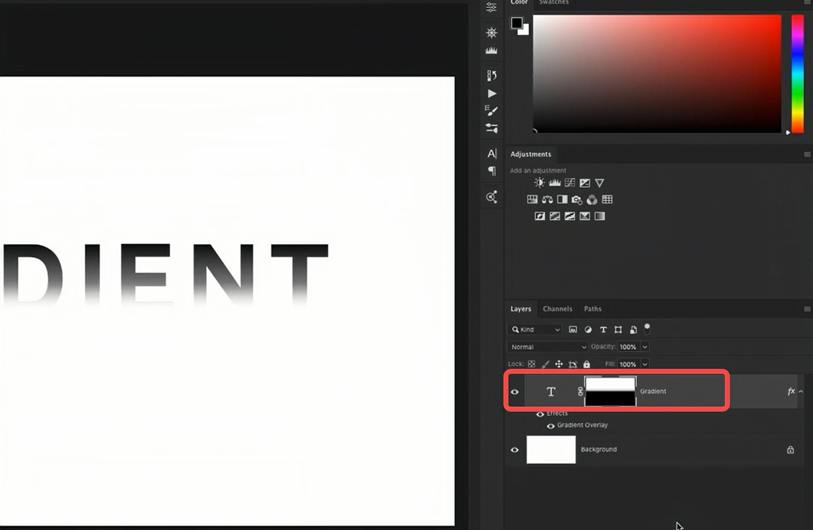 Простий спосіб зробити прозорі градієнтні літери в Photoshop
