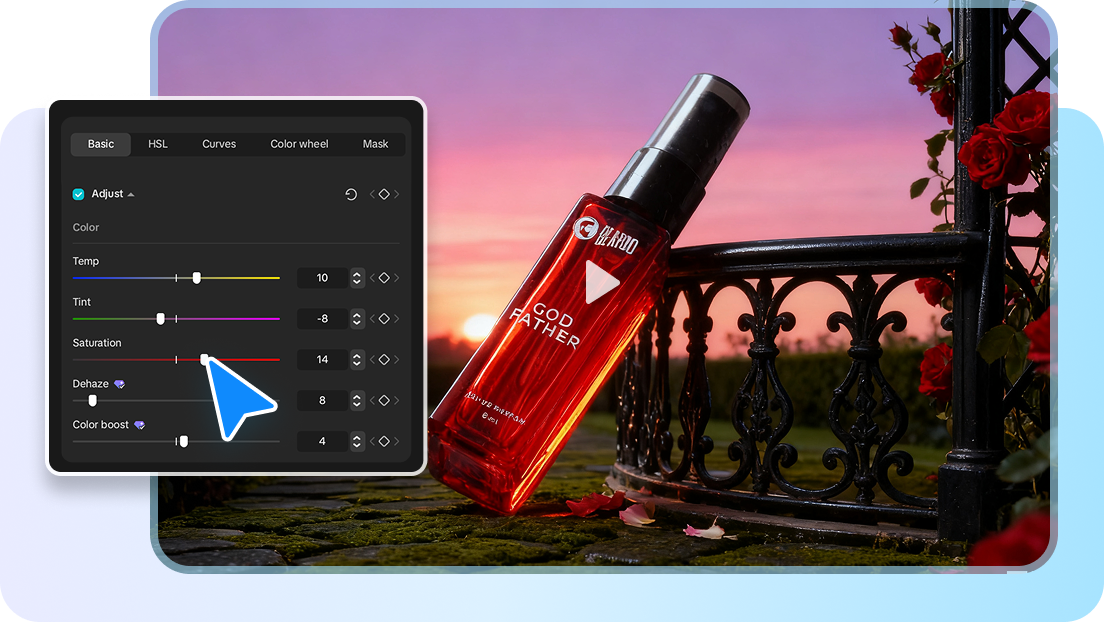 Professional AI photo editor with customizable background tools in CapCut