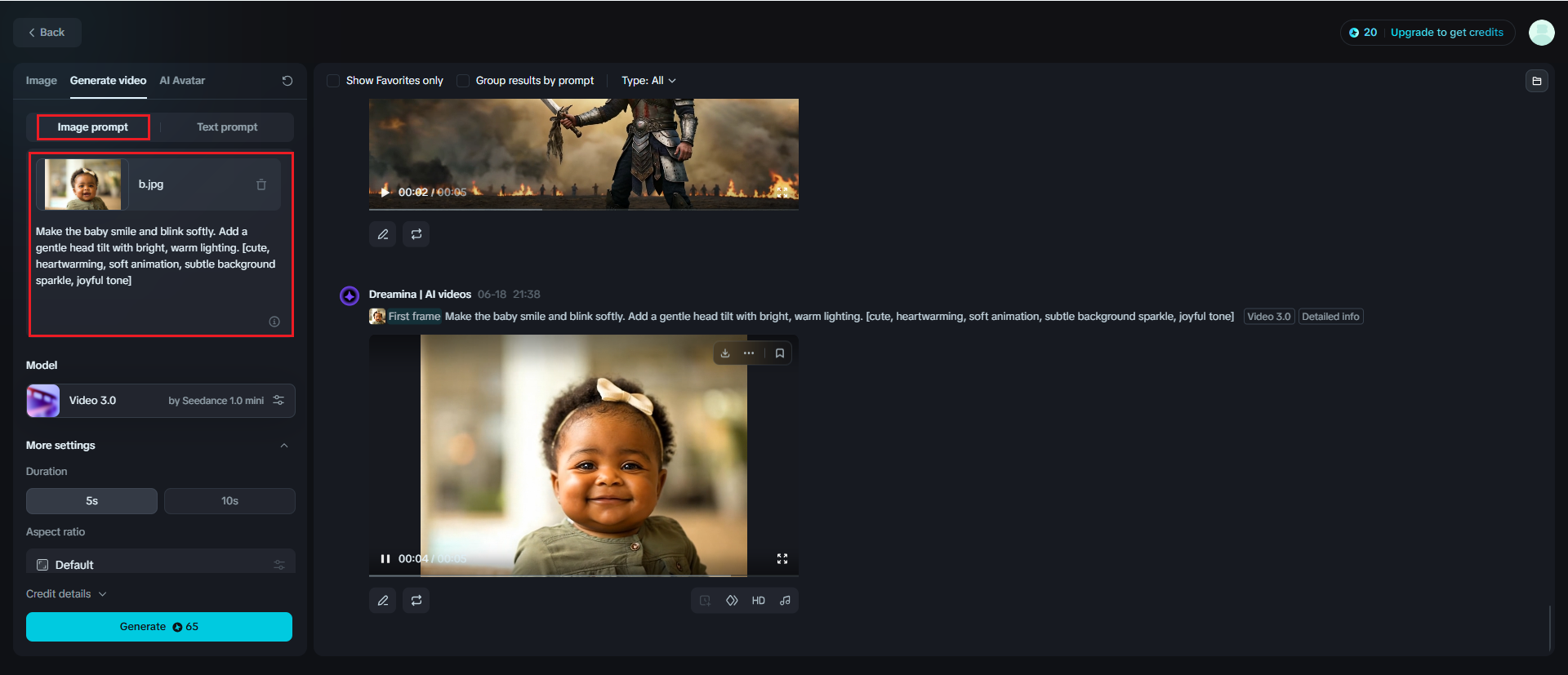 Générateur d'image à vidéo