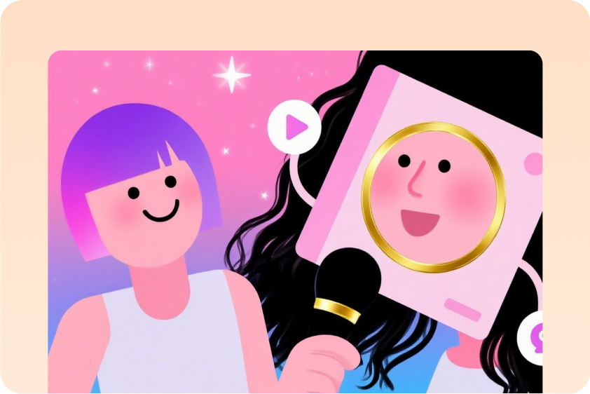 Promote music with animated singing cover art