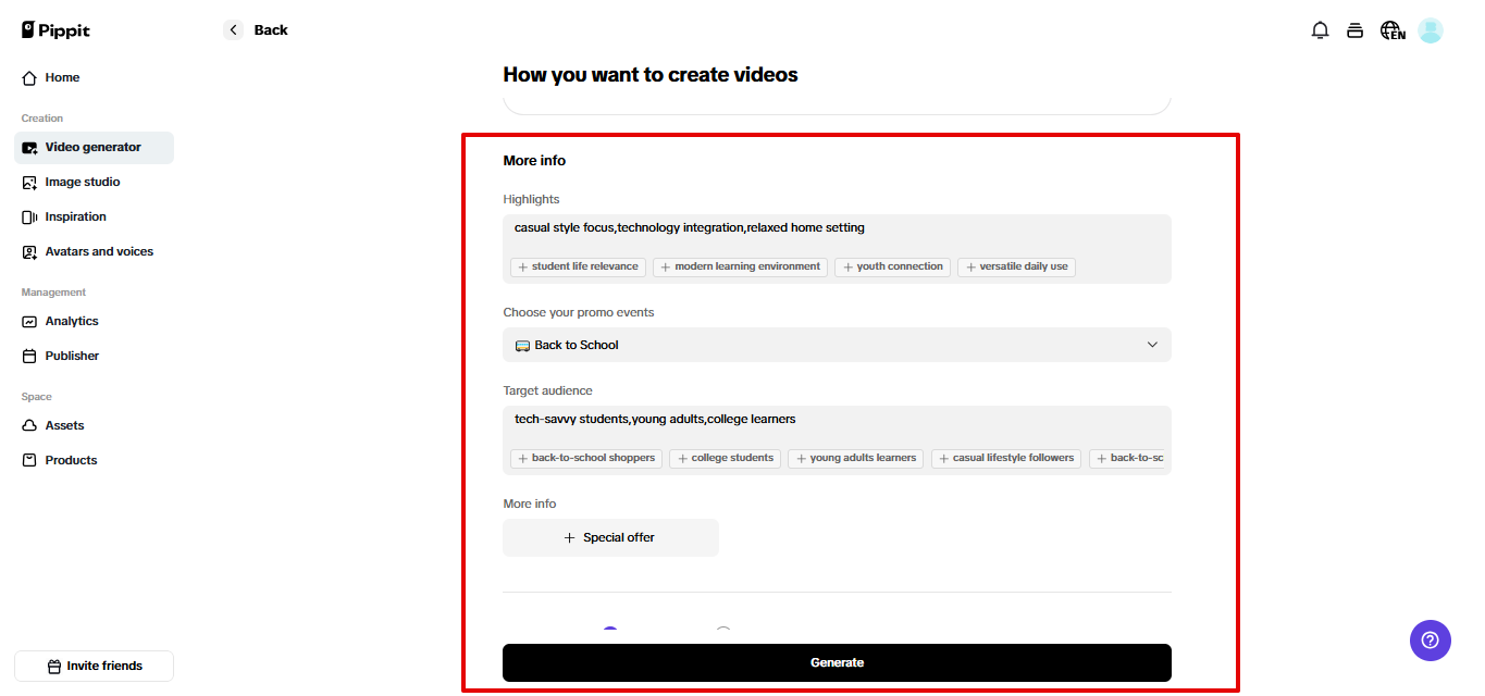 Configuring video settings